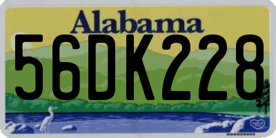 AL license plate 56DK228