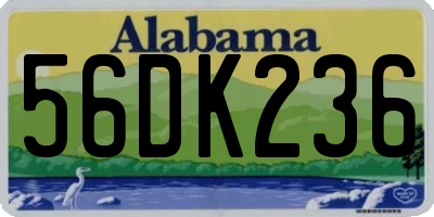 AL license plate 56DK236