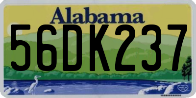 AL license plate 56DK237