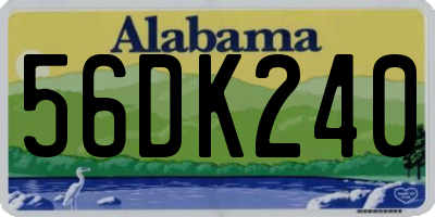 AL license plate 56DK240