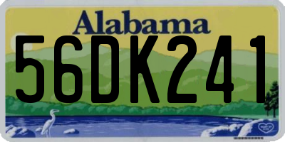 AL license plate 56DK241