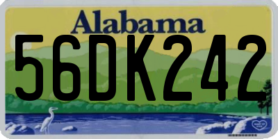 AL license plate 56DK242