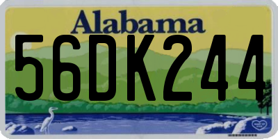 AL license plate 56DK244