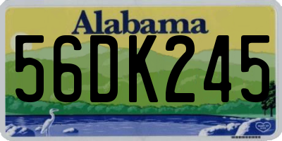 AL license plate 56DK245