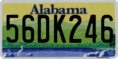AL license plate 56DK246