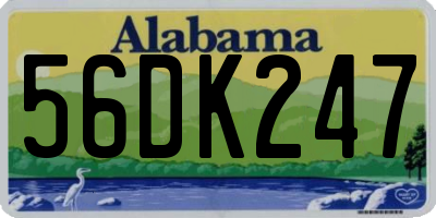 AL license plate 56DK247