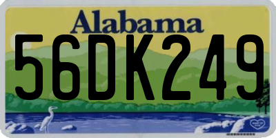 AL license plate 56DK249