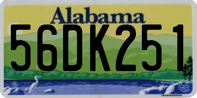 AL license plate 56DK251
