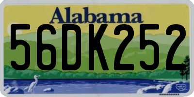 AL license plate 56DK252