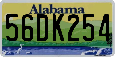 AL license plate 56DK254