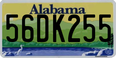 AL license plate 56DK255