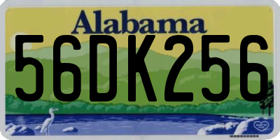 AL license plate 56DK256