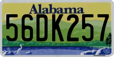 AL license plate 56DK257