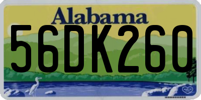 AL license plate 56DK260