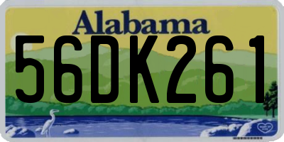 AL license plate 56DK261
