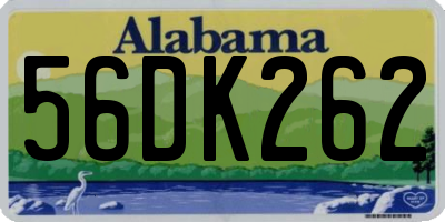 AL license plate 56DK262