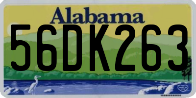 AL license plate 56DK263
