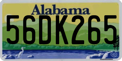 AL license plate 56DK265