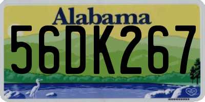 AL license plate 56DK267