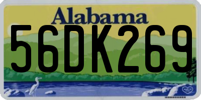 AL license plate 56DK269
