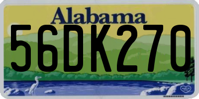 AL license plate 56DK270