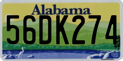 AL license plate 56DK274