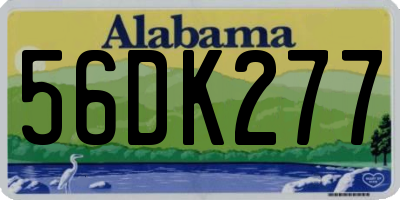 AL license plate 56DK277