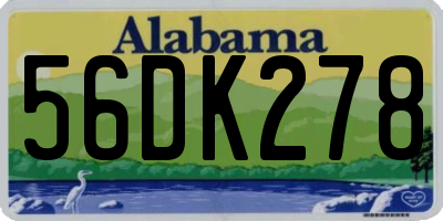 AL license plate 56DK278