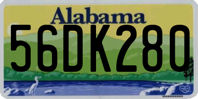 AL license plate 56DK280