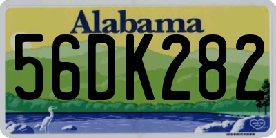 AL license plate 56DK282