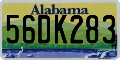 AL license plate 56DK283