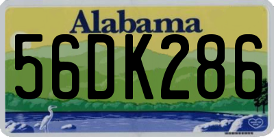 AL license plate 56DK286