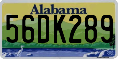 AL license plate 56DK289