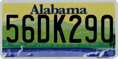 AL license plate 56DK290
