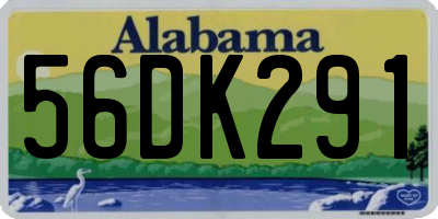 AL license plate 56DK291