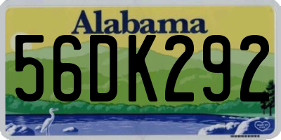 AL license plate 56DK292