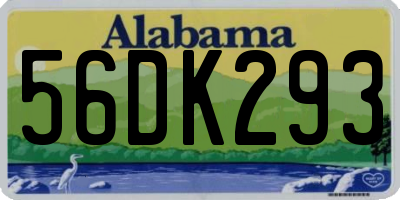 AL license plate 56DK293