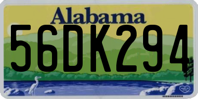 AL license plate 56DK294