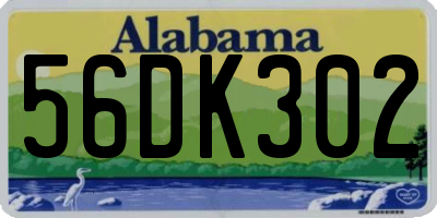 AL license plate 56DK302
