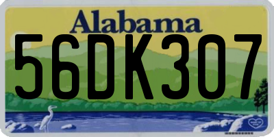 AL license plate 56DK307