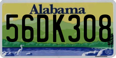 AL license plate 56DK308
