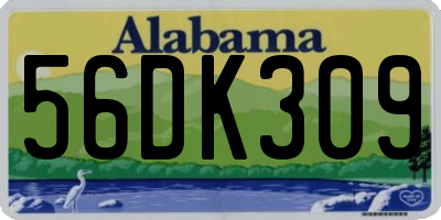 AL license plate 56DK309