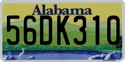 AL license plate 56DK310