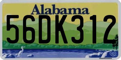 AL license plate 56DK312