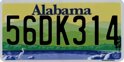 AL license plate 56DK314