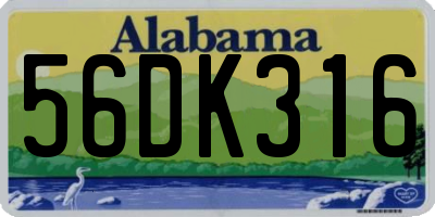AL license plate 56DK316