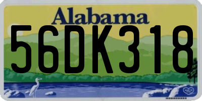 AL license plate 56DK318