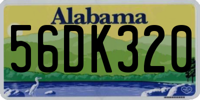 AL license plate 56DK320