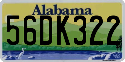 AL license plate 56DK322