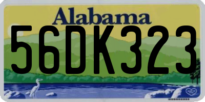 AL license plate 56DK323
